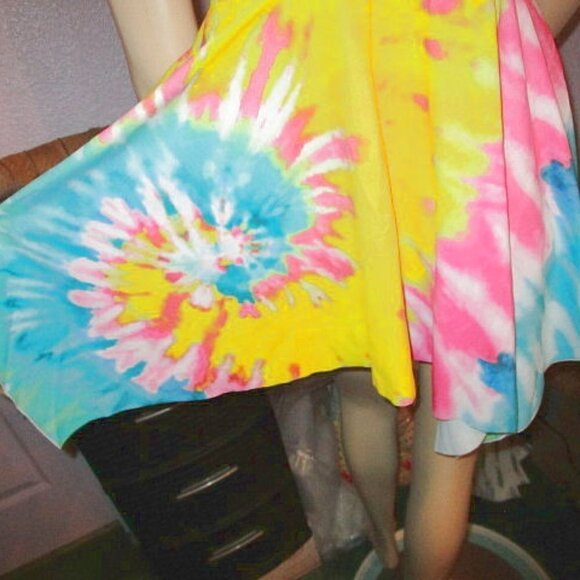 NEW Esprlia TIE DYE Boho Size 18W TANKIN Swim TOP Witchy HANKY Hippie PLUS Tunic - Picture 9 of 12